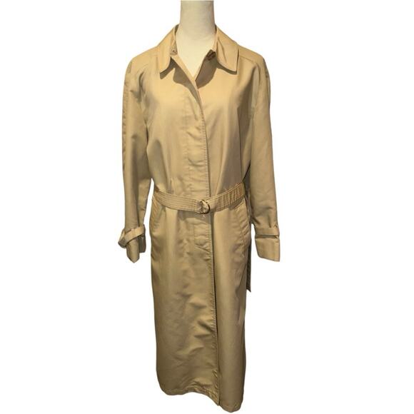 LONDON FOG Vintage Classic Full Length Trench Coat Size 18 - Picture 5 of 9